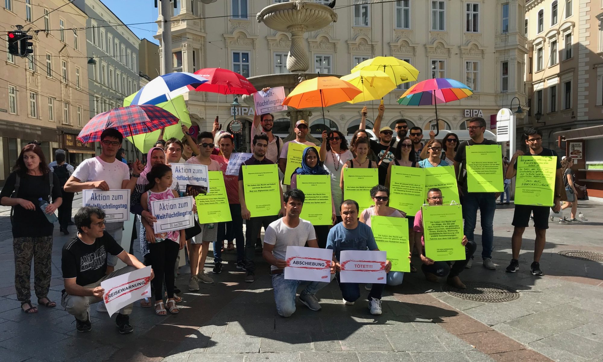 Umbrella March Linz - Plattform Solidarität